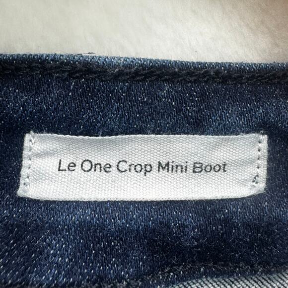 Frame Women's Le One Crop Mini Boot Denim Jeans Size 2 Bootcut Cropped Preppy - Picture 9 of 13